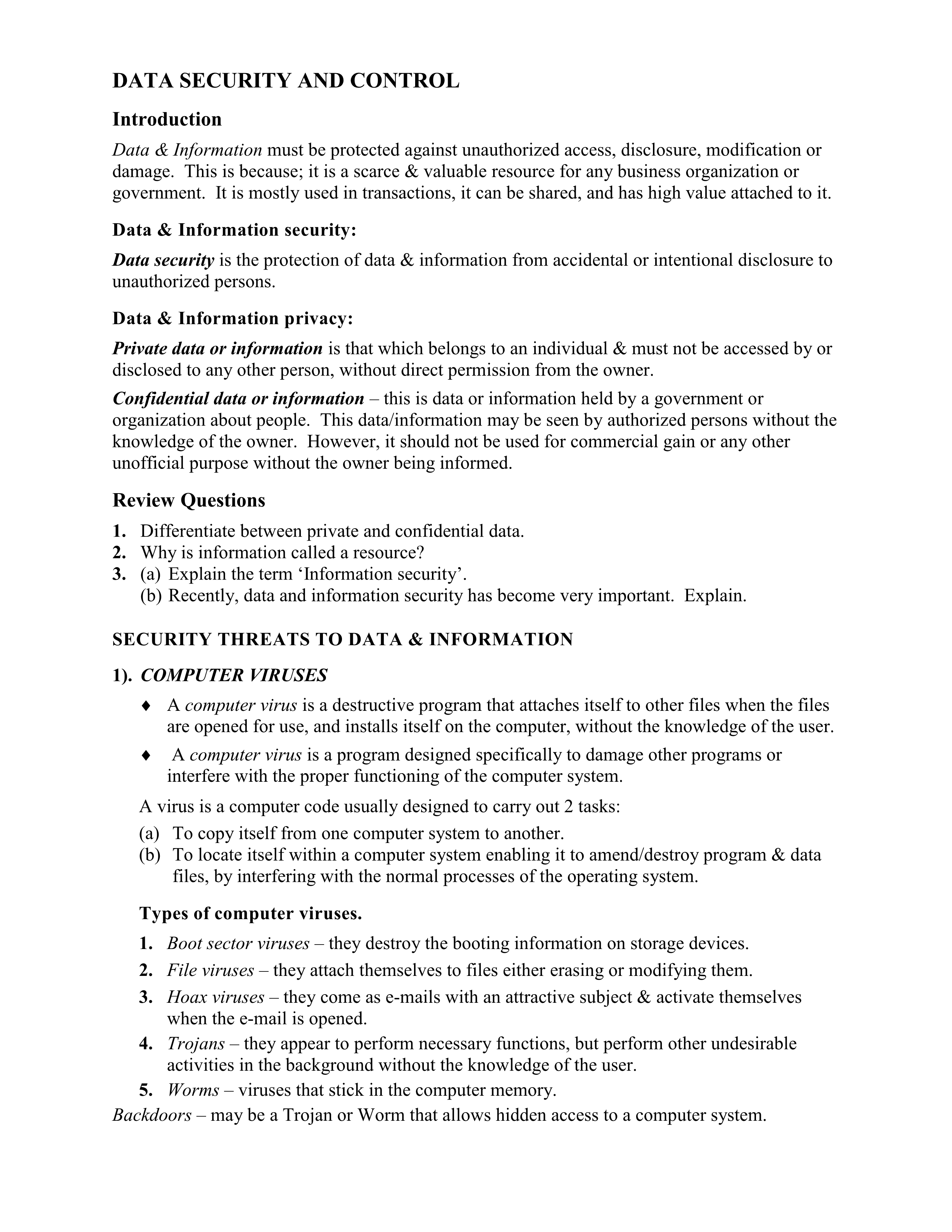 Data Security Notes.pdf Notes.co.ke - Education notes in Kenya